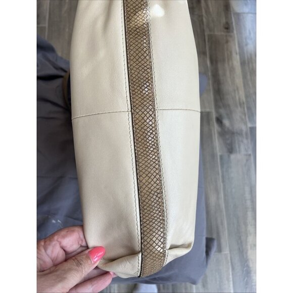 COACH purse Y2K Penelope Cream Tan Leather Hobo Adjustable Strap Shoulder Bag - Picture 8 of 8